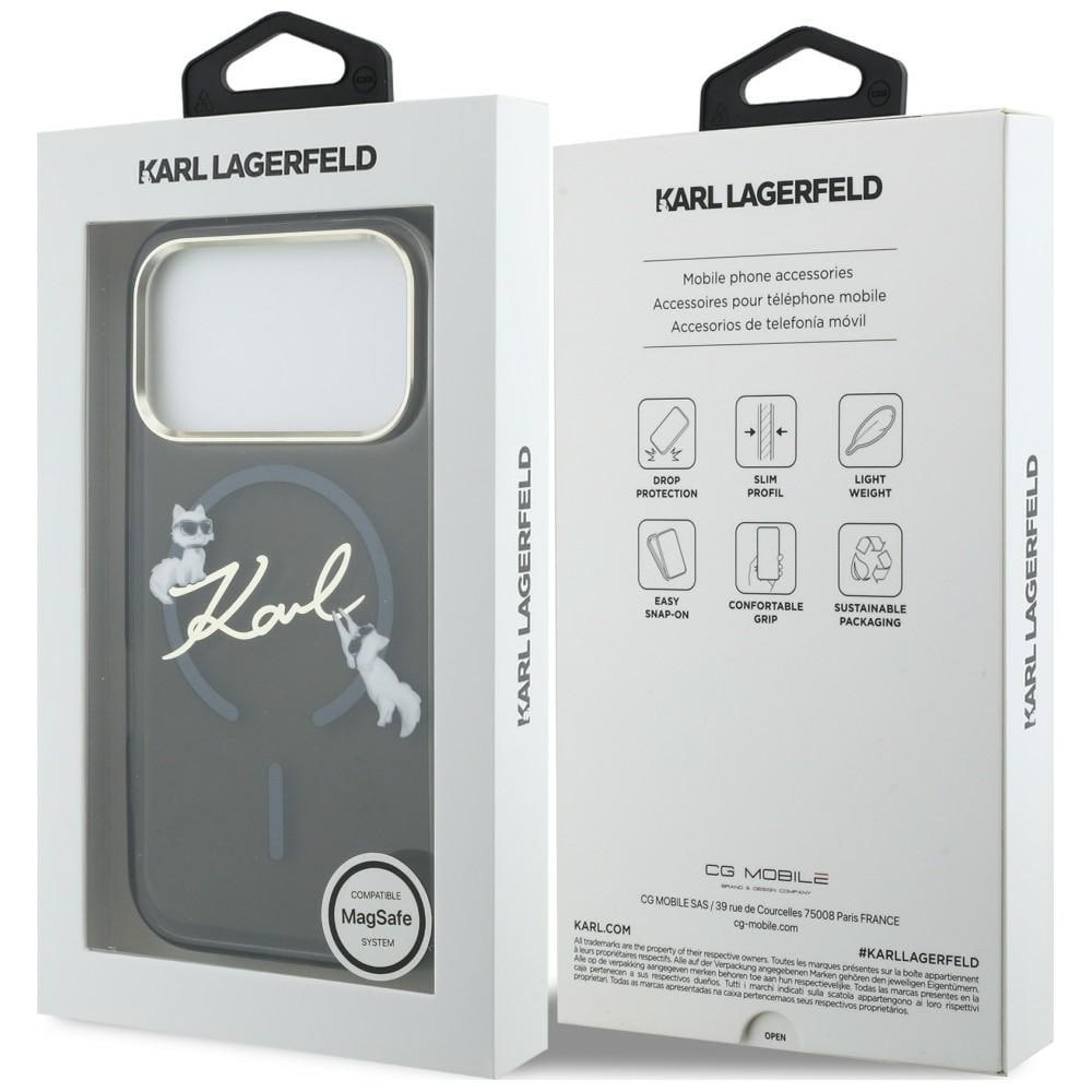 Karl Lagerfeld Script Logo MagSafe-etui til iPhone 18 Pro Max / 17 Pro Max – Sort