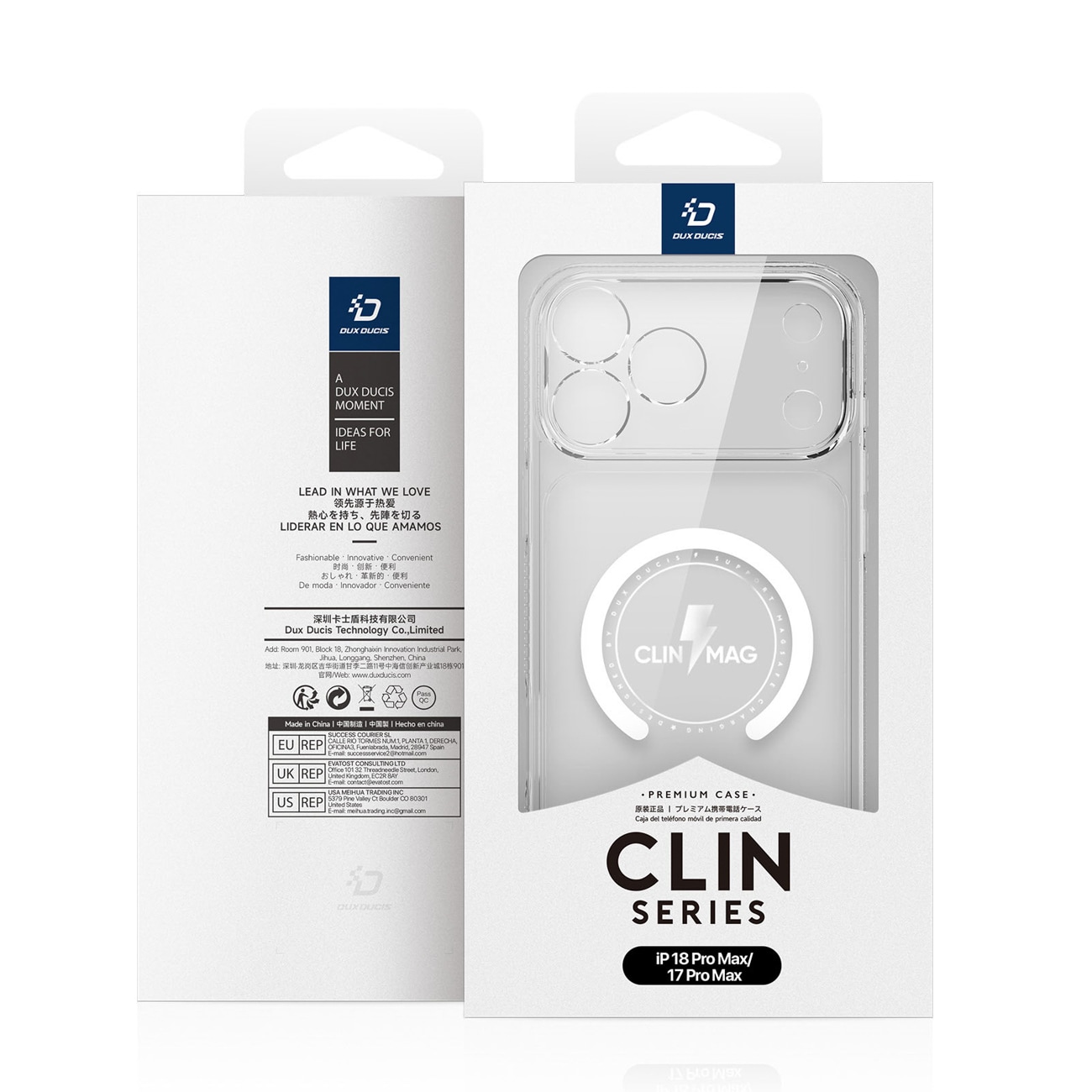 Dux Ducis Clin Mag-etui med MagSafe til iPhone 18 Pro Max / 17 Pro Max – gennemsigtigt