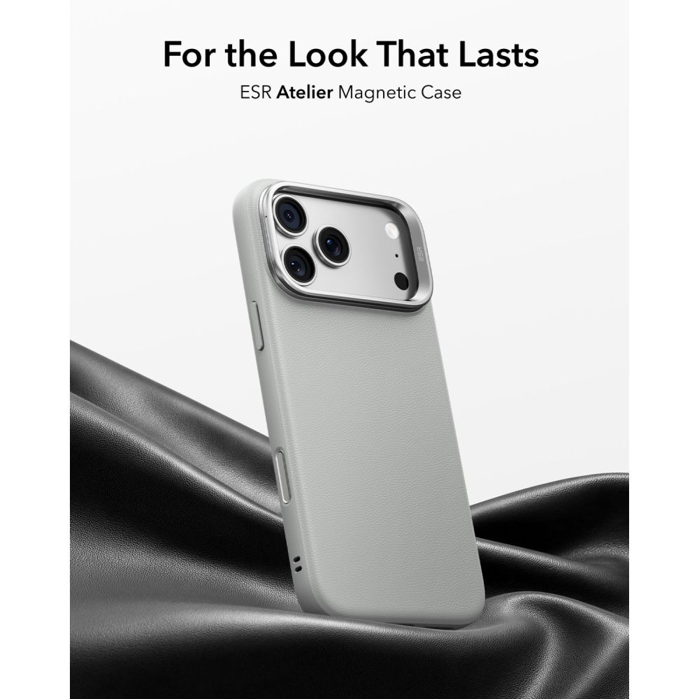ESR Atelier Kickstand MagSafe-etui til iPhone 18 Pro / 17 Pro – Grå