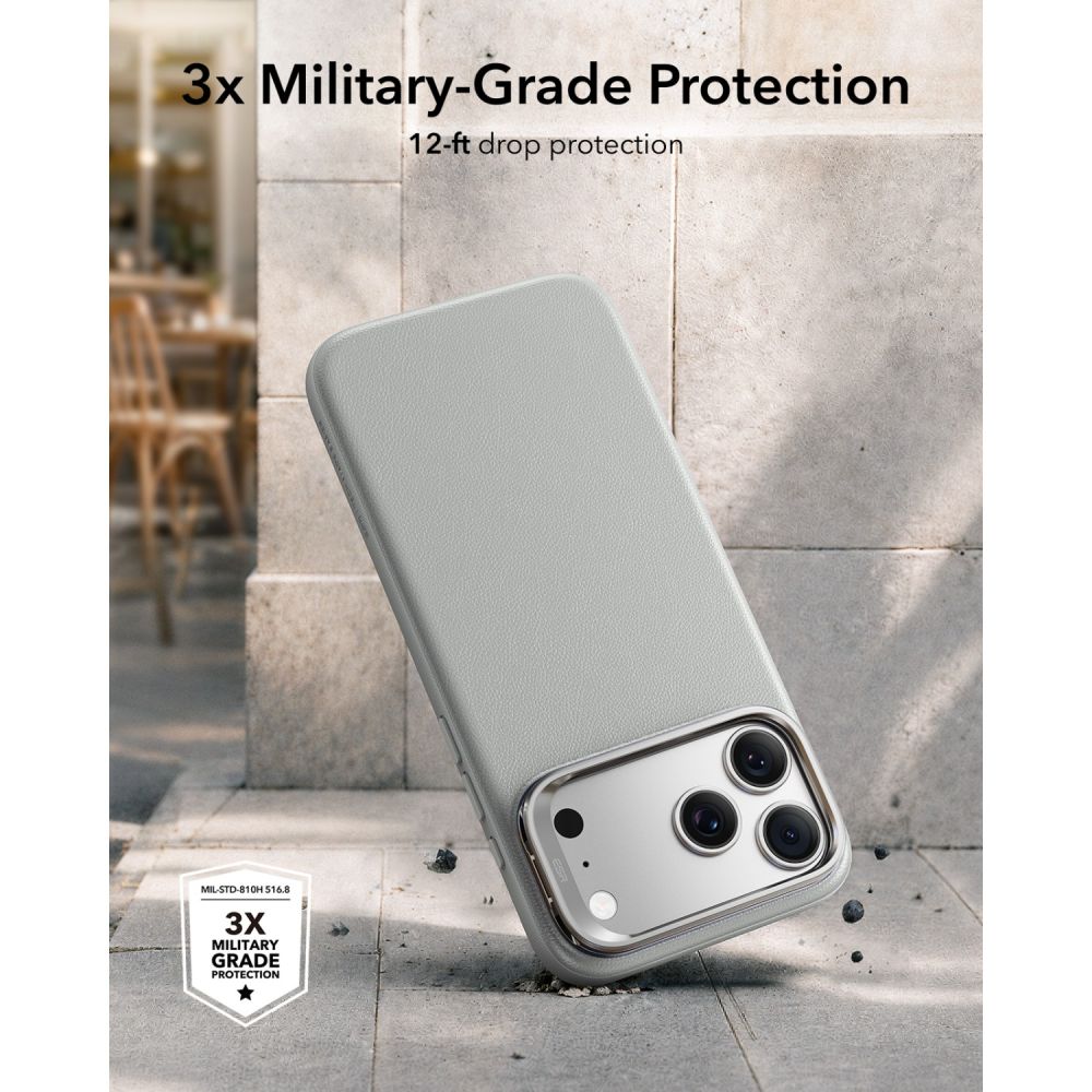 ESR Atelier Kickstand MagSafe-etui til iPhone 18 Pro / 17 Pro – Grå