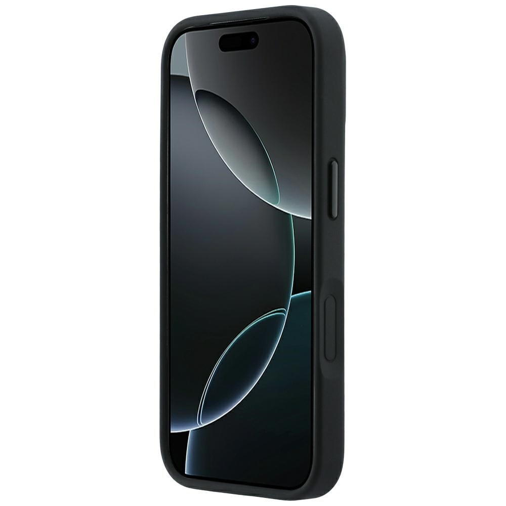 Mercedes læder-mesh-etui med sløjfe og MagSafe til iPhone 18 Pro Max / 17 Pro Max – Sort