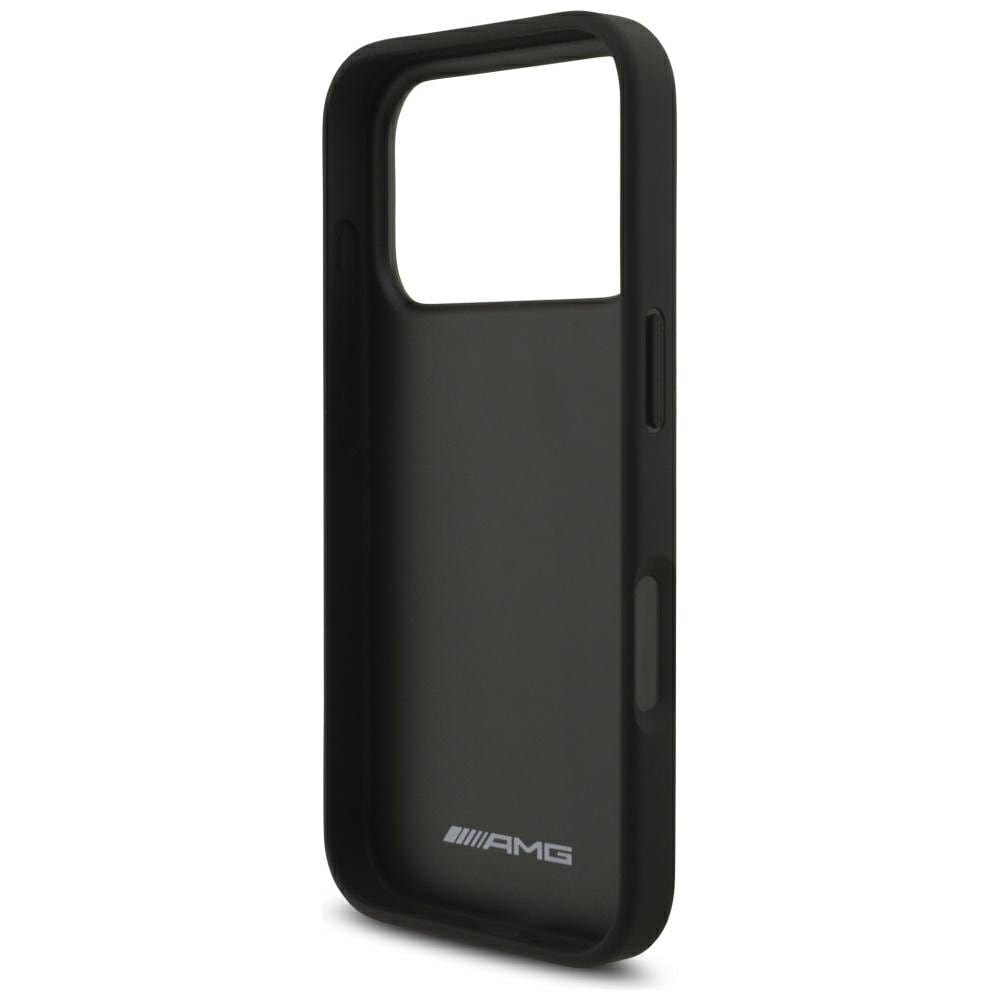 Mercedes AMG-etui med præget logo i læder til iPhone 18 Pro / 17 Pro – sort