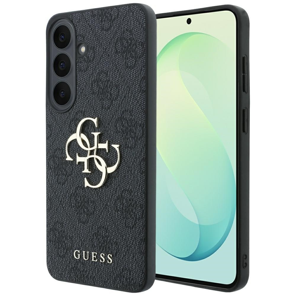Guess prægede 4G-ring med Classic-logo og MagSafe-etui til Samsung Galaxy S26 FE – sort
