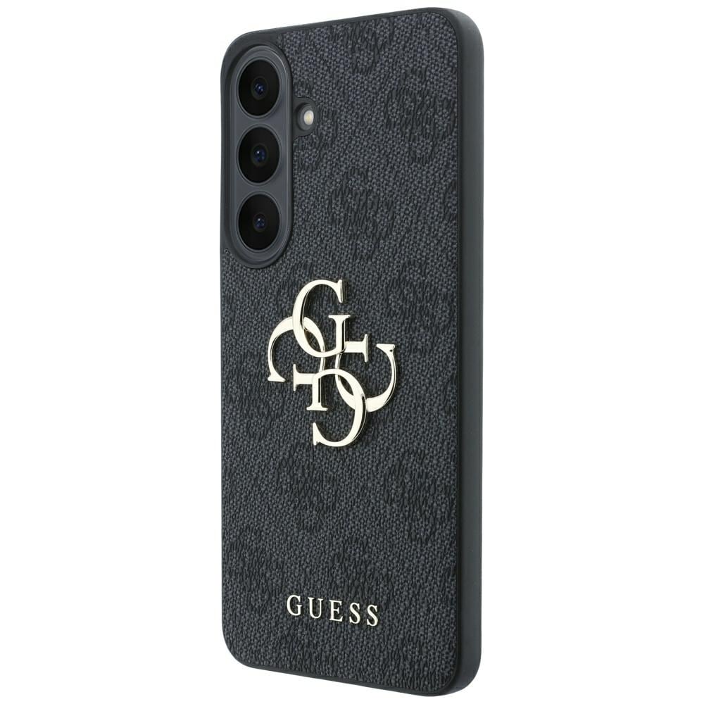 Guess prægede 4G-ring med Classic-logo og MagSafe-etui til Samsung Galaxy S26 FE – sort