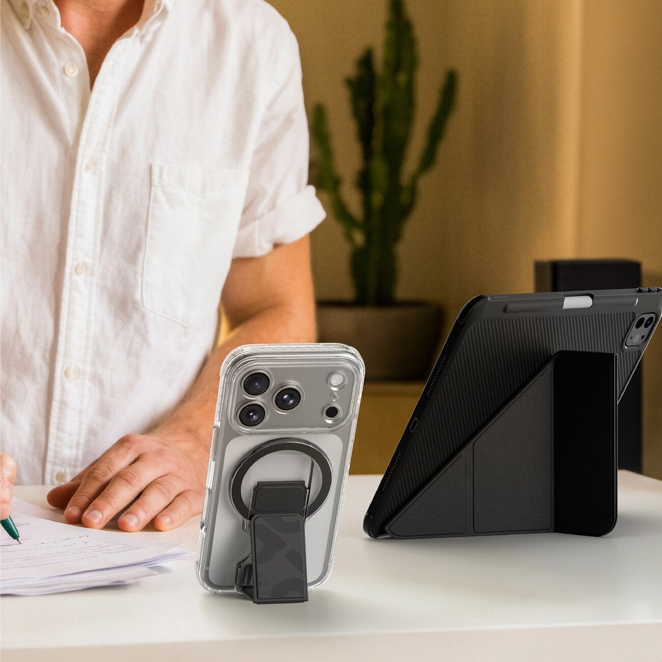 AmazingThing Titan Pro objektivstativsæt til iPhone 18 Pro Max, MagSafe-kompatibelt, gennemsigtigt