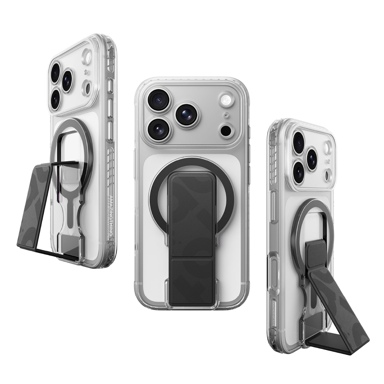 AmazingThing Titan Pro objektivstativsæt til iPhone 18 Pro Max, MagSafe-kompatibelt, gennemsigtigt
