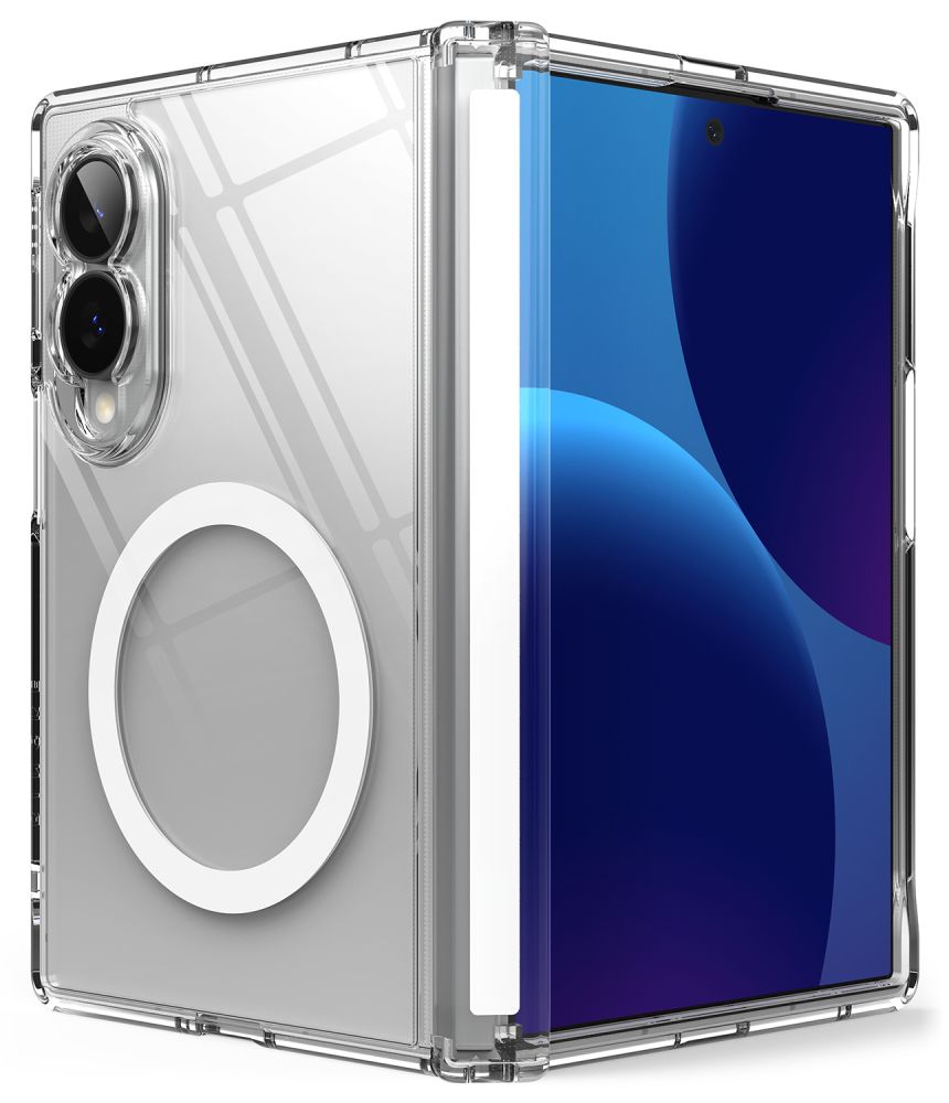 Ringke Fusion Flap magnetisk MagSafe-etui til Samsung Galaxy Z Fold 8 – gennemsigtigt