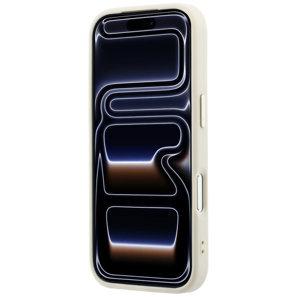 Guess Saffiano Small 4G & Classic Logo MagSafe-etui til iPhone 18 Pro / 17 Pro – beige