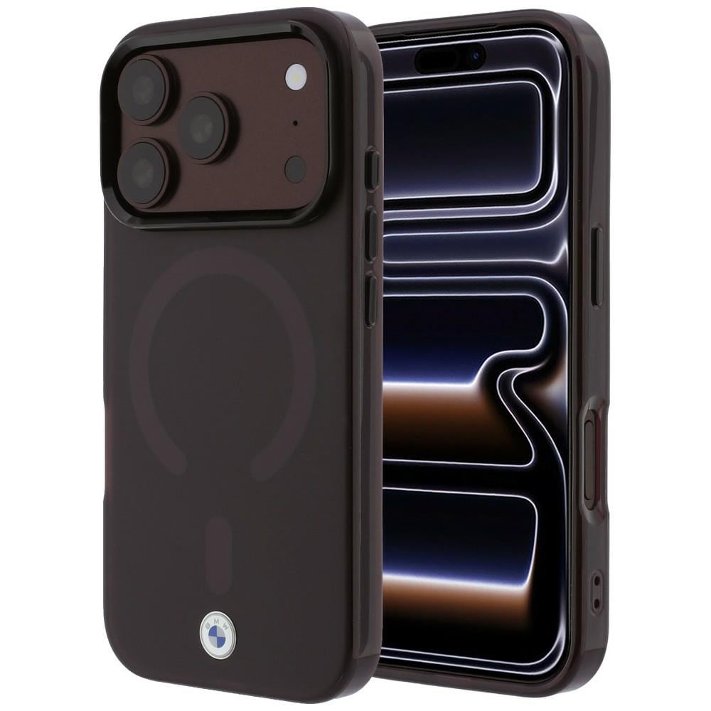 BMW Sign MagSafe-etui med frostet IML og metal-logo til iPhone 18 Pro / 17 Pro – burgunder