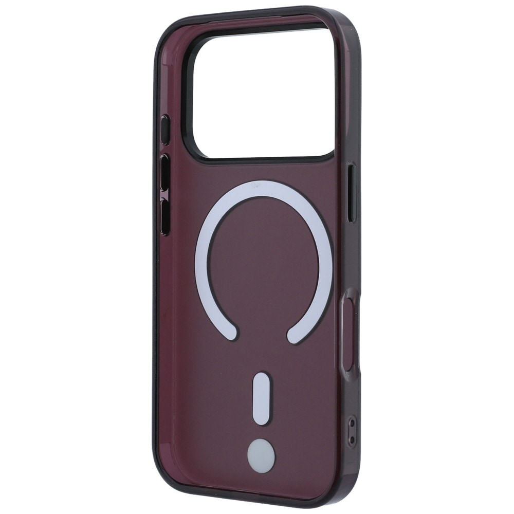 BMW Sign MagSafe-etui med frostet IML og metal-logo til iPhone 18 Pro / 17 Pro – burgunder