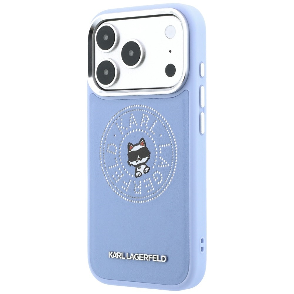 Karl Lagerfeld Point & Choupette Sketch MagSafe-etui til iPhone 18 Pro Max / 17 Pro Max – Blå