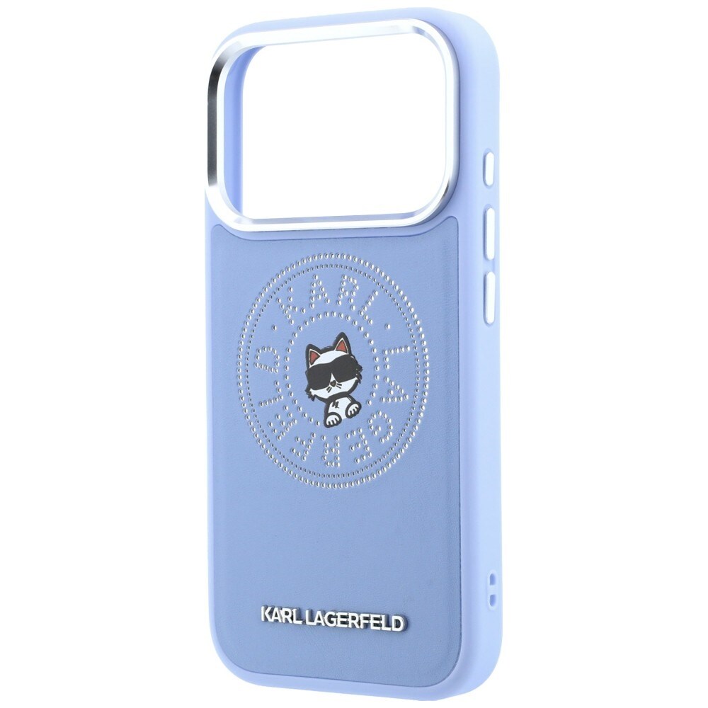 Karl Lagerfeld Point & Choupette Sketch MagSafe-etui til iPhone 18 Pro Max / 17 Pro Max – Blå