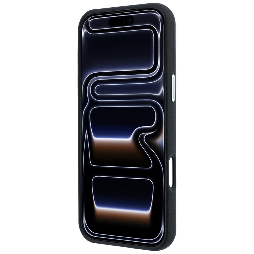 BMW Sign MagSafe-etui med præget, quiltet metal-logo til iPhone 18 Pro / 17 Pro – Sort