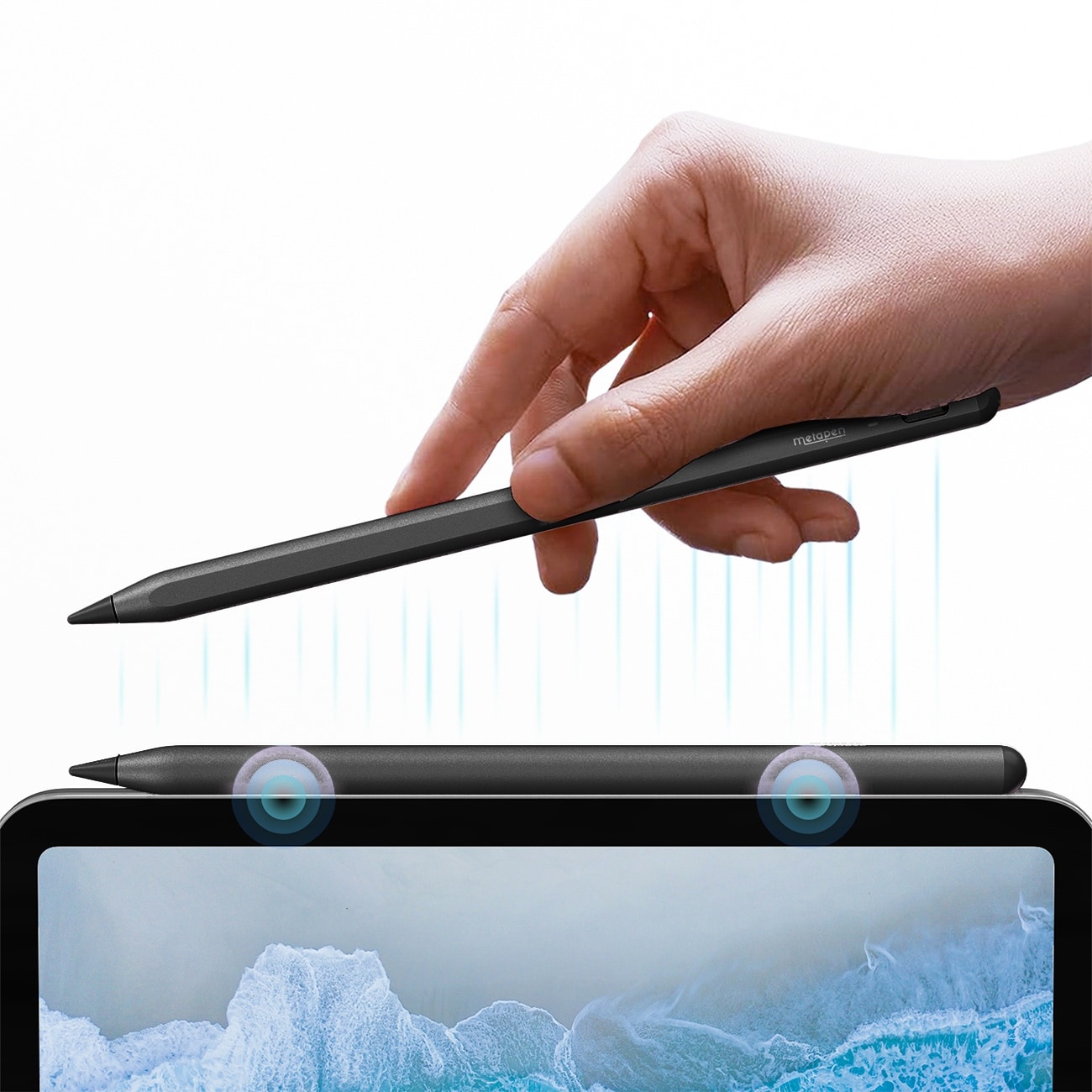 Metapen A8 V4 aktiv penna för iPad med USB-C – svart