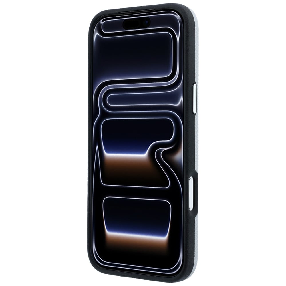 Karl Lagerfeld Grained Karl Head Metal MagSafe-etui til iPhone 18 Pro Max / 17 Pro Max – Grå