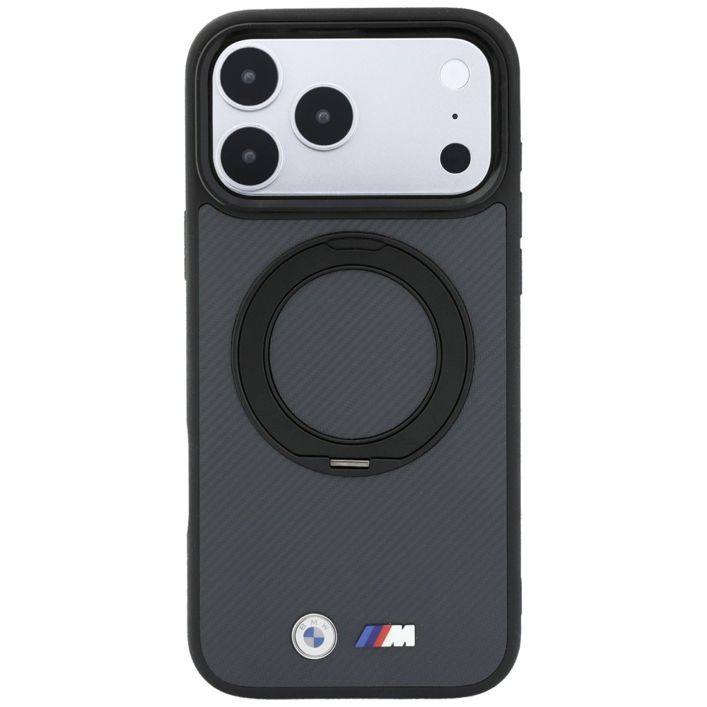 BMW Kevlar Ring Stand 360 MagSafe-etui til iPhone 18 Pro / 17 Pro – mørkegrå