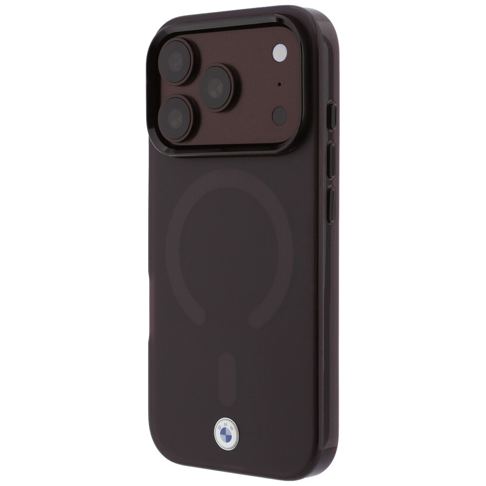 BMW Sign MagSafe-etui med frostet IML og metal-logo til iPhone 18 Pro Max / 17 Pro Max – burgunder