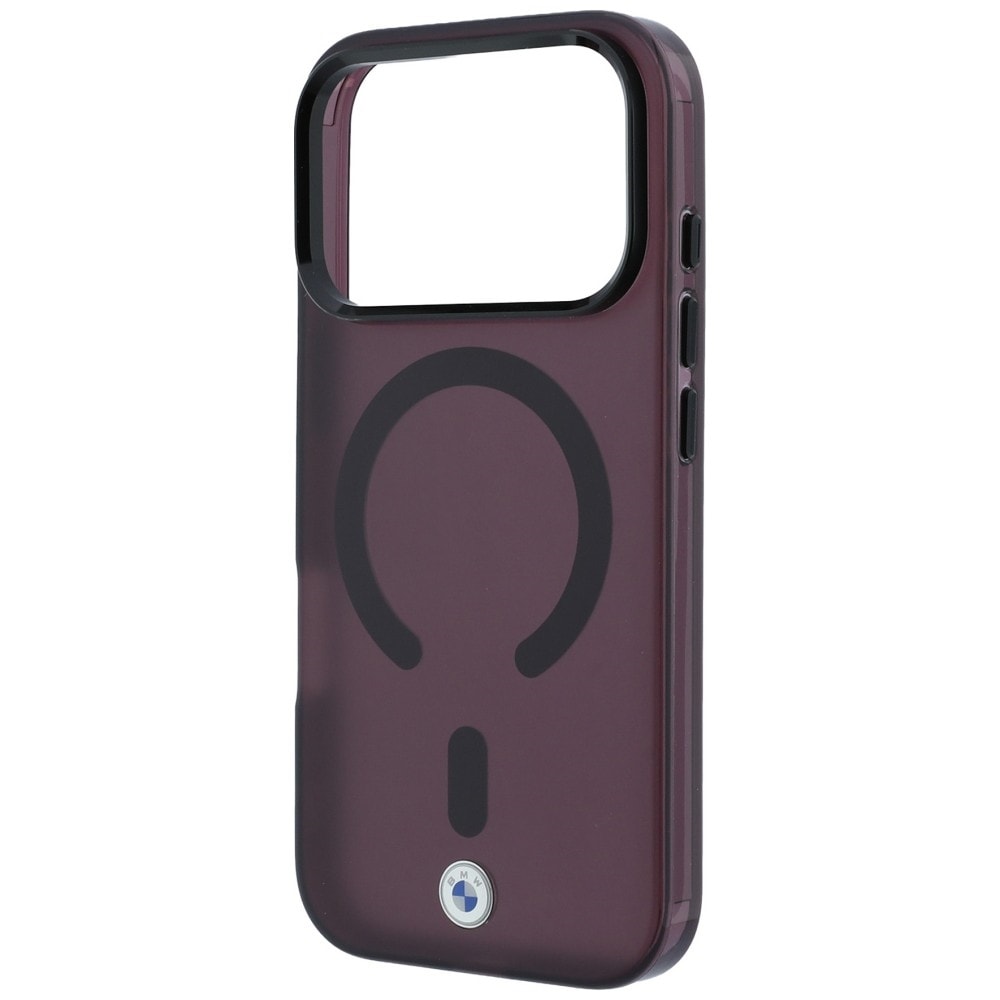 BMW Sign MagSafe-etui med frostet IML og metal-logo til iPhone 18 Pro Max / 17 Pro Max – burgunder