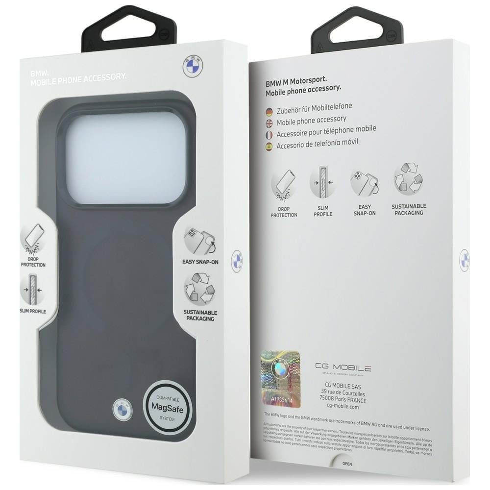 BMW Sign MagSafe-etui med frostet IML og metal-logo til iPhone 18 Pro Max / 17 Pro Max – burgunder