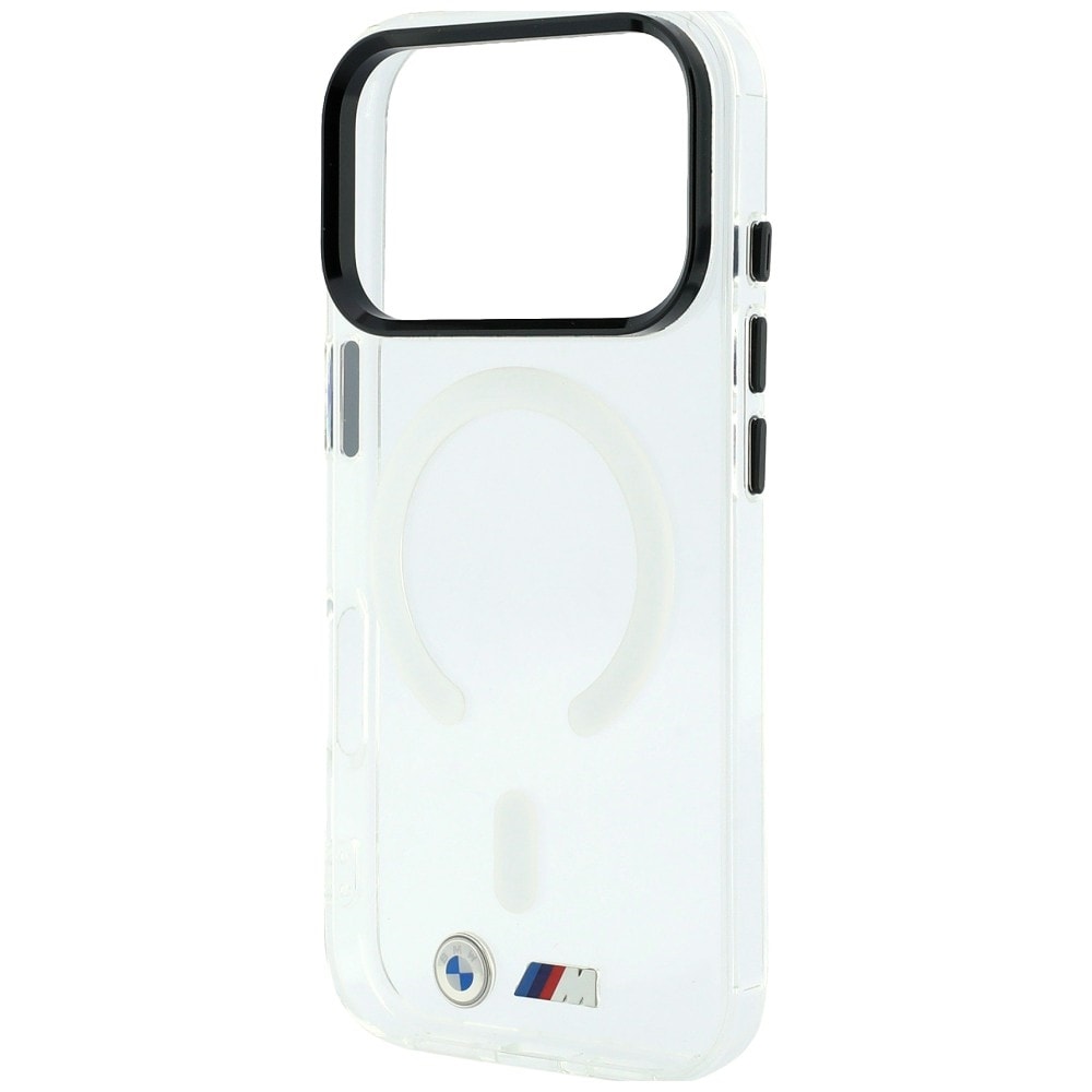 BMW M IML-etui m. blankt metal-logo/-detaljer & MagSafe til iPhone 18/17 Pro Max – gennemsigtigt