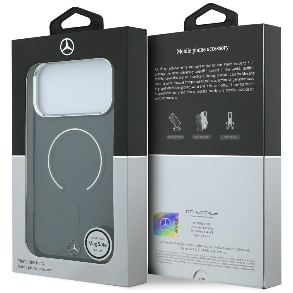 Mercedes MagSafe-etui med ikonisk logo i to lag til iPhone 18 Pro Max / 17 Pro Max – mørkegrå