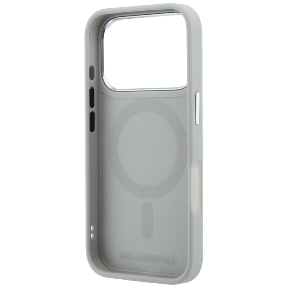 Karl Lagerfeld Point & Choupette Sketch MagSafe-etui til iPhone 18 Pro Max / 17 Pro Max – Grå