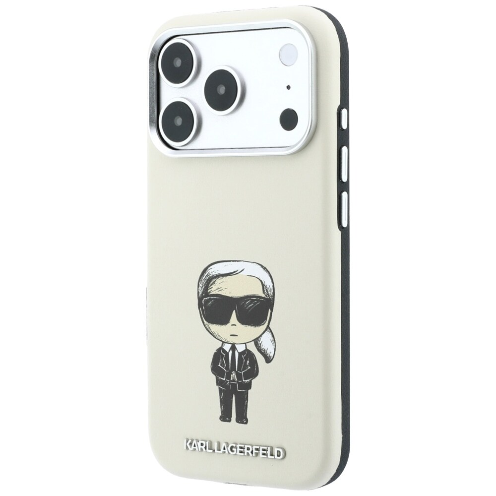 Karl Lagerfeld Smooth Ikonik Sketch MagSafe-etui til iPhone 18 Pro Max / 17 Pro Max – beige