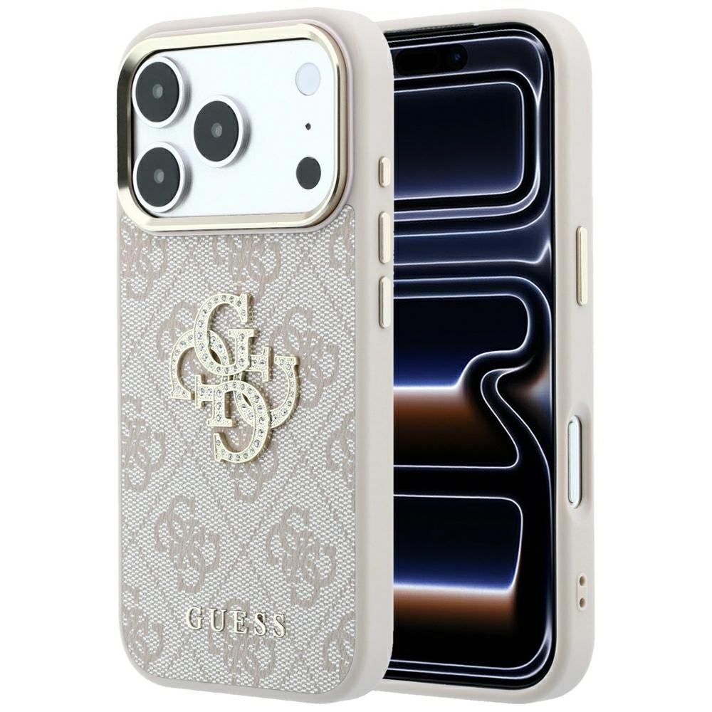 Guess 4G & Big Strass Logo-etui til iPhone 18 Pro Max / 17 Pro Max – lyserød