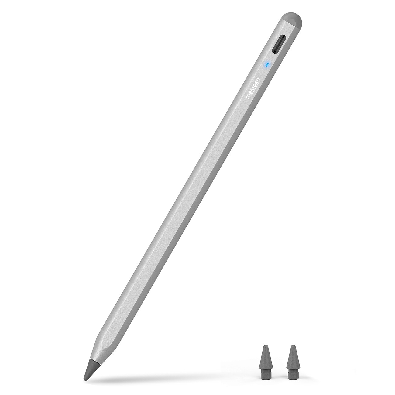 Metapen A8 V4 aktiv penna för iPad med USB-C – grå