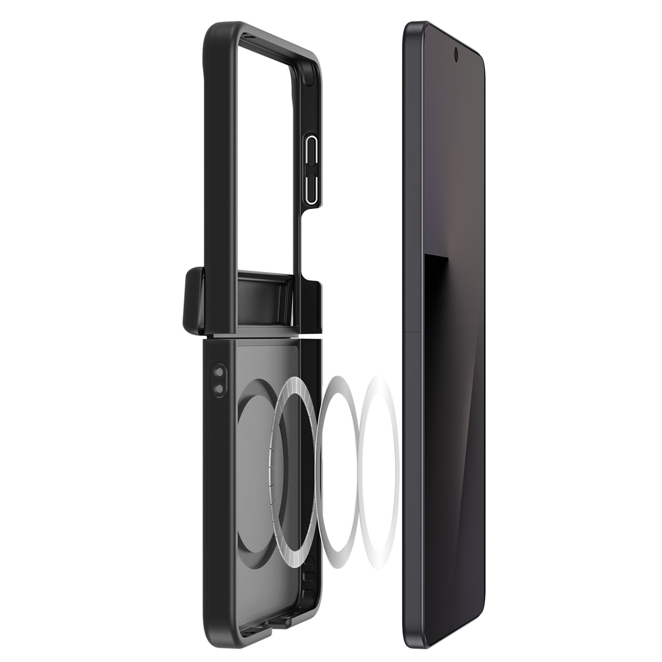 Dux Ducis Yind-etui til Samsung Galaxy Z Flip 8, MagSafe-kompatibelt – Sort