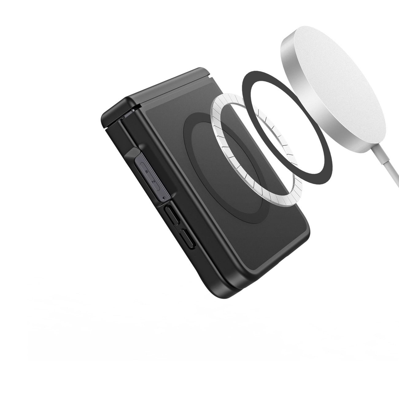 Dux Ducis Yind-etui til Samsung Galaxy Z Flip 8, MagSafe-kompatibelt – Sort