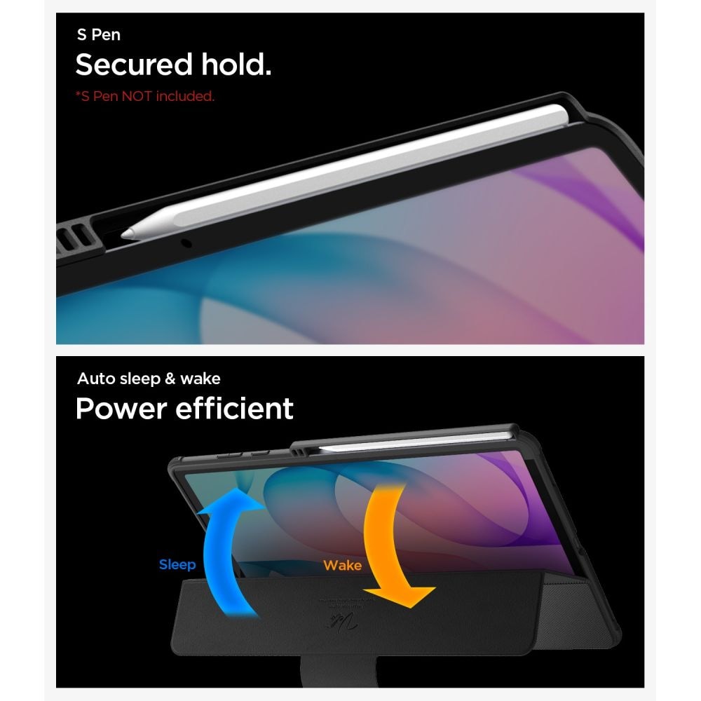 Spigen Rugged Armor Pro-etui til Samsung Galaxy Tab S12+ 12,6" – mat sort