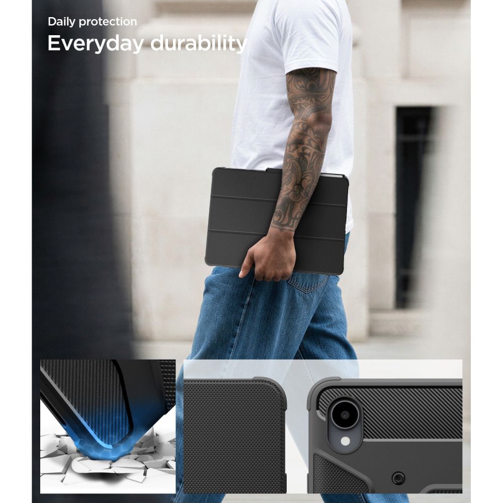 Spigen Rugged Armor Pro-etui til Samsung Galaxy Tab S12+ 12,6" – mat sort