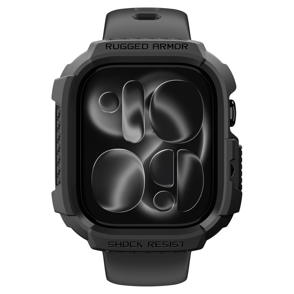 Spigen Rugged Armor-etui til Apple Watch 46 mm – mat sort