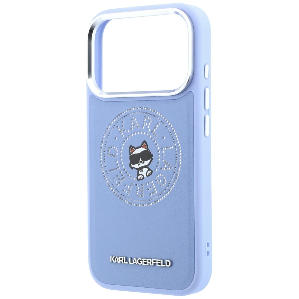 Karl Lagerfeld Point & Choupette Sketch MagSafe-etui til iPhone 18 Pro / 17 Pro – Blå