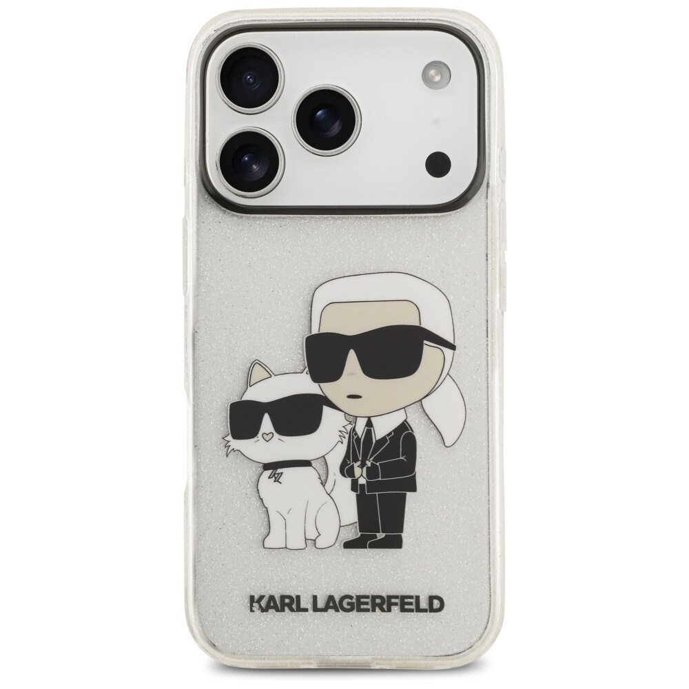 Karl Lagerfeld IML NFT Glitter Karl&Choupette-etui til iPhone 18 Pro Max / 17 Pro Max – klar