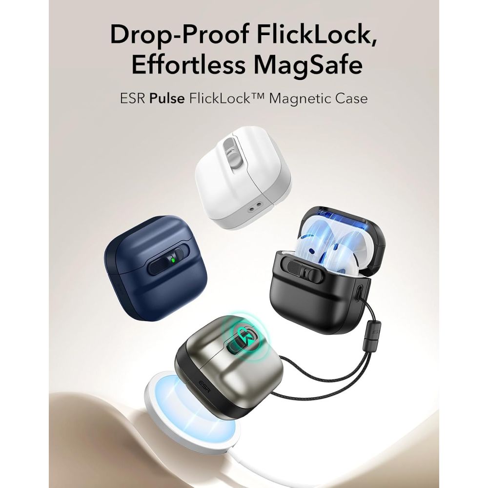 ESR Pulse Halolock Magsafe-etui til AirPods 4 – sort