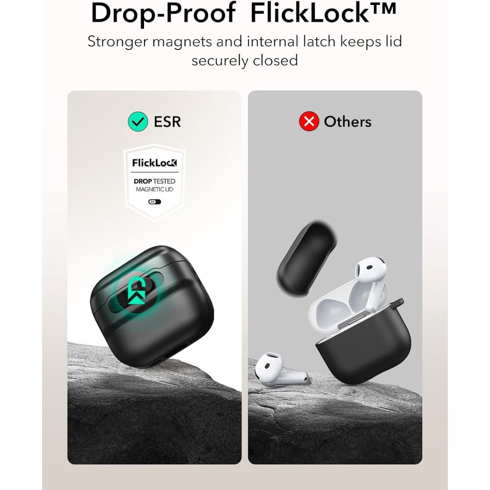ESR Pulse Halolock Magsafe-etui til AirPods 4 – sort