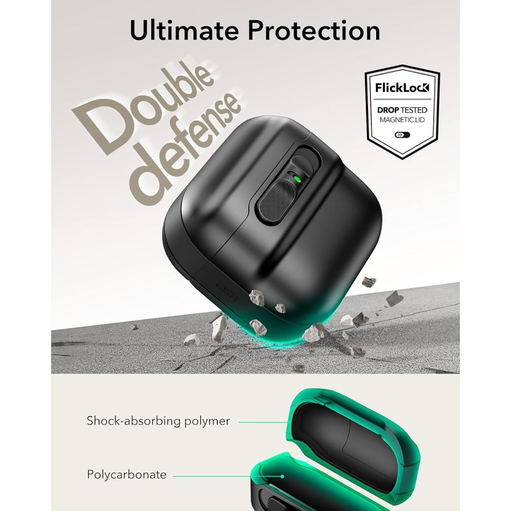 ESR Pulse Halolock Magsafe-etui til AirPods 4 – sort