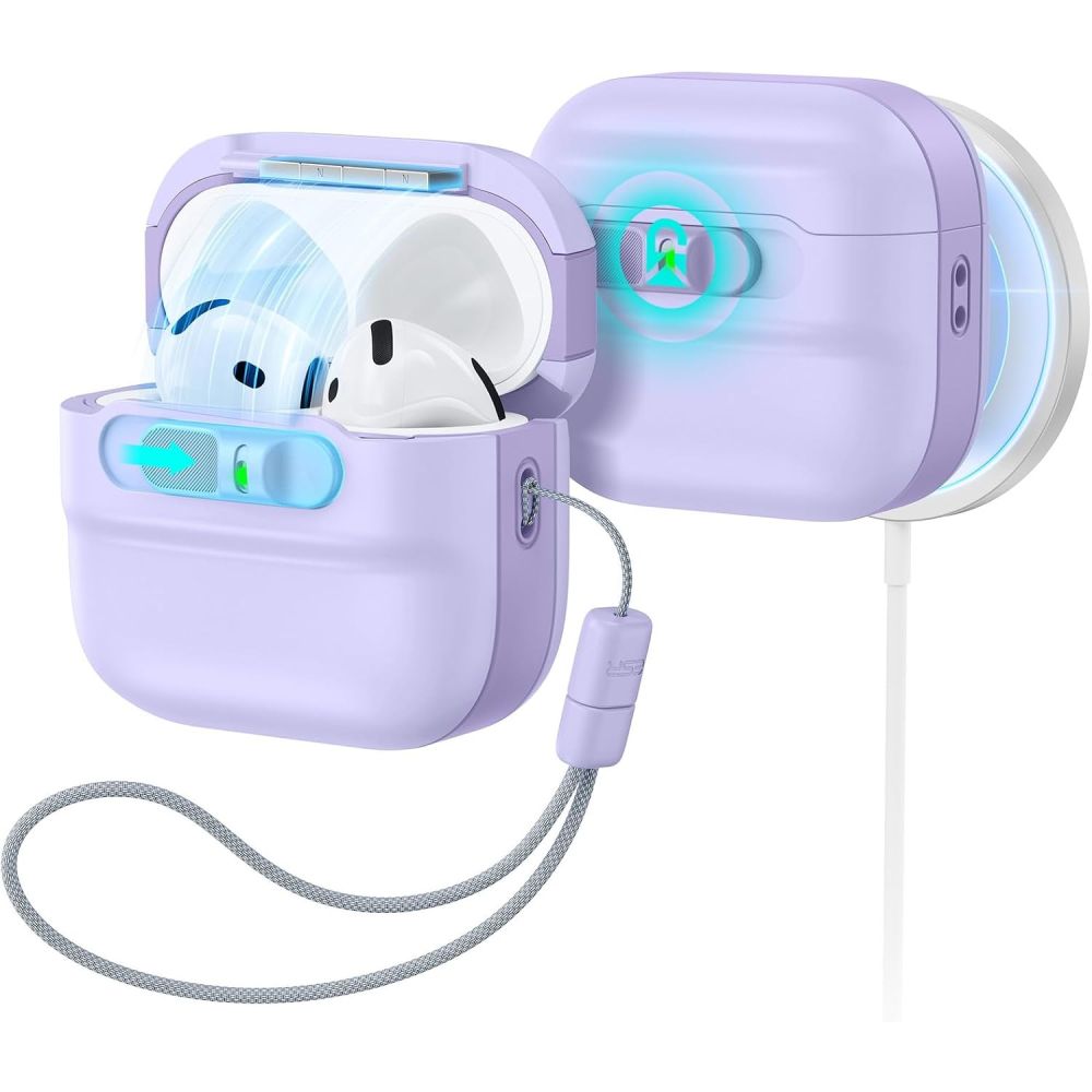 ESR Pulse HaloLock MagSafe-etui til Apple AirPods 4 / 5 – lilla