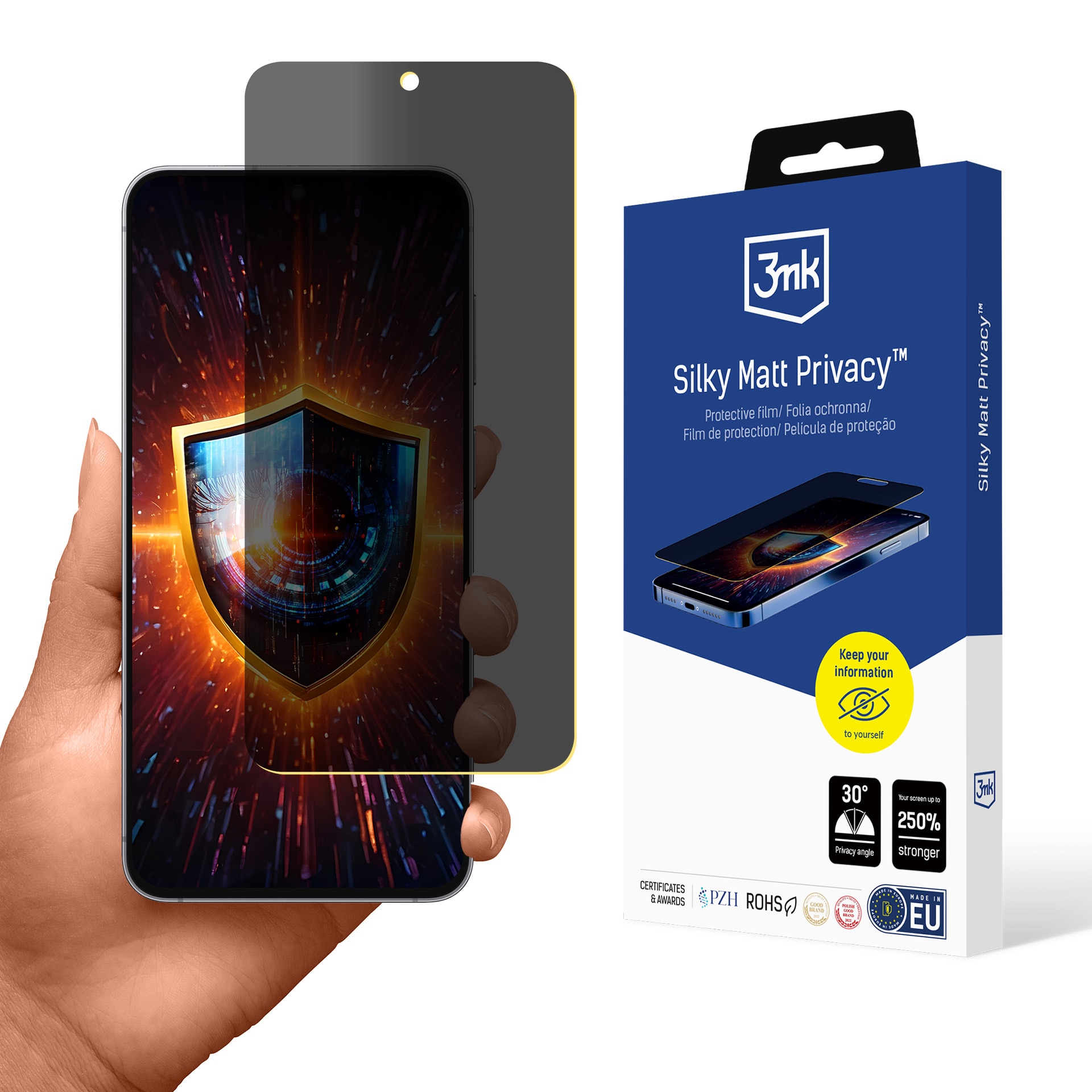3mk Silky Matt Privacy – matt skärmskydd för Samsung Galaxy S26 FE
