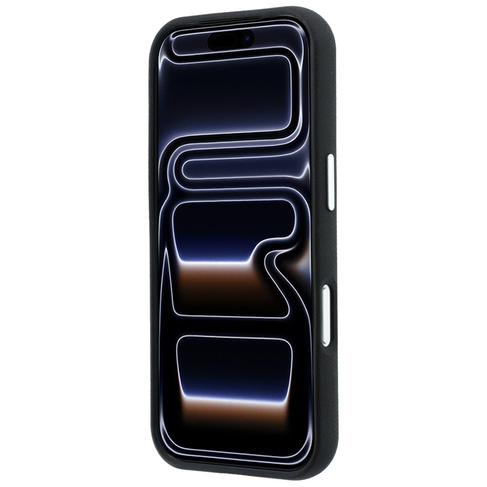 Karl Lagerfeld Saffiano Karl&Choupette etui til iPhone 18/17 Pro m. rem & logo – Sort