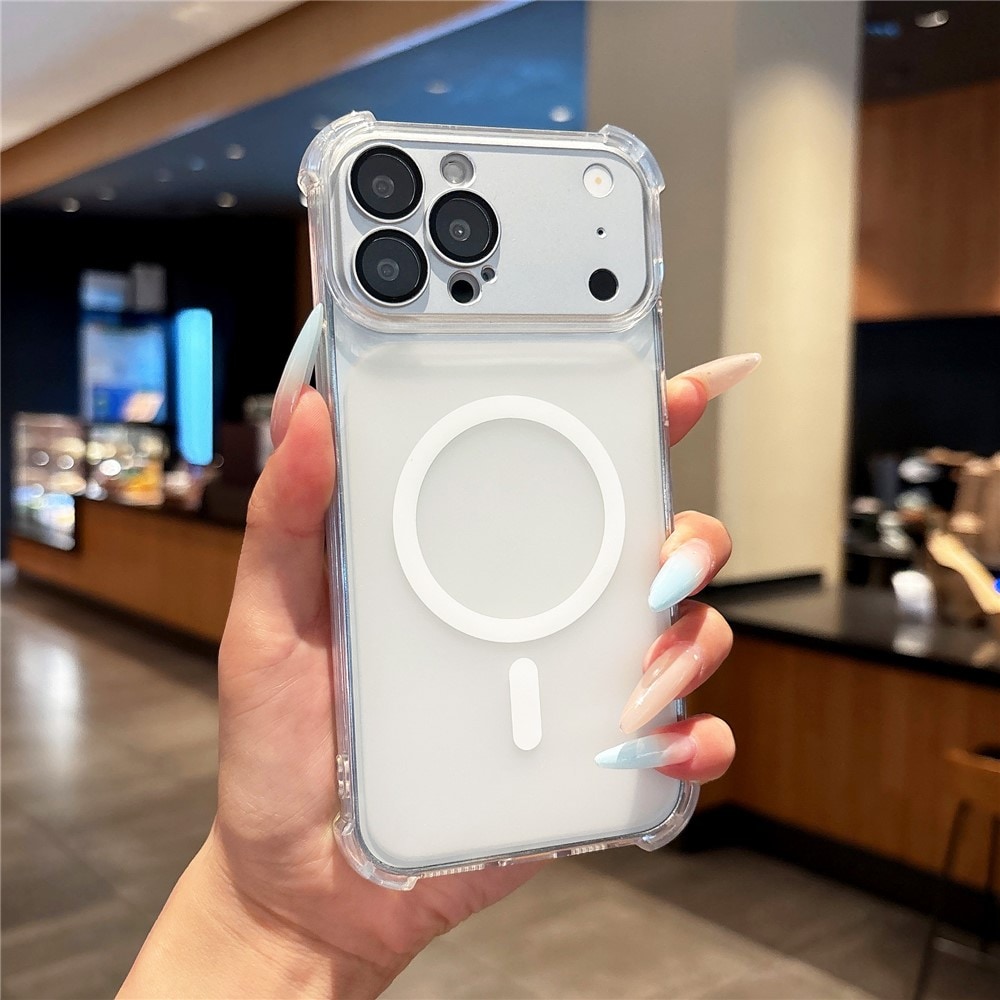 iPhone 18 Pro Max / 17 Pro Max magnetiskt TPU-fodral med avtagbart kameraskydd – transparent