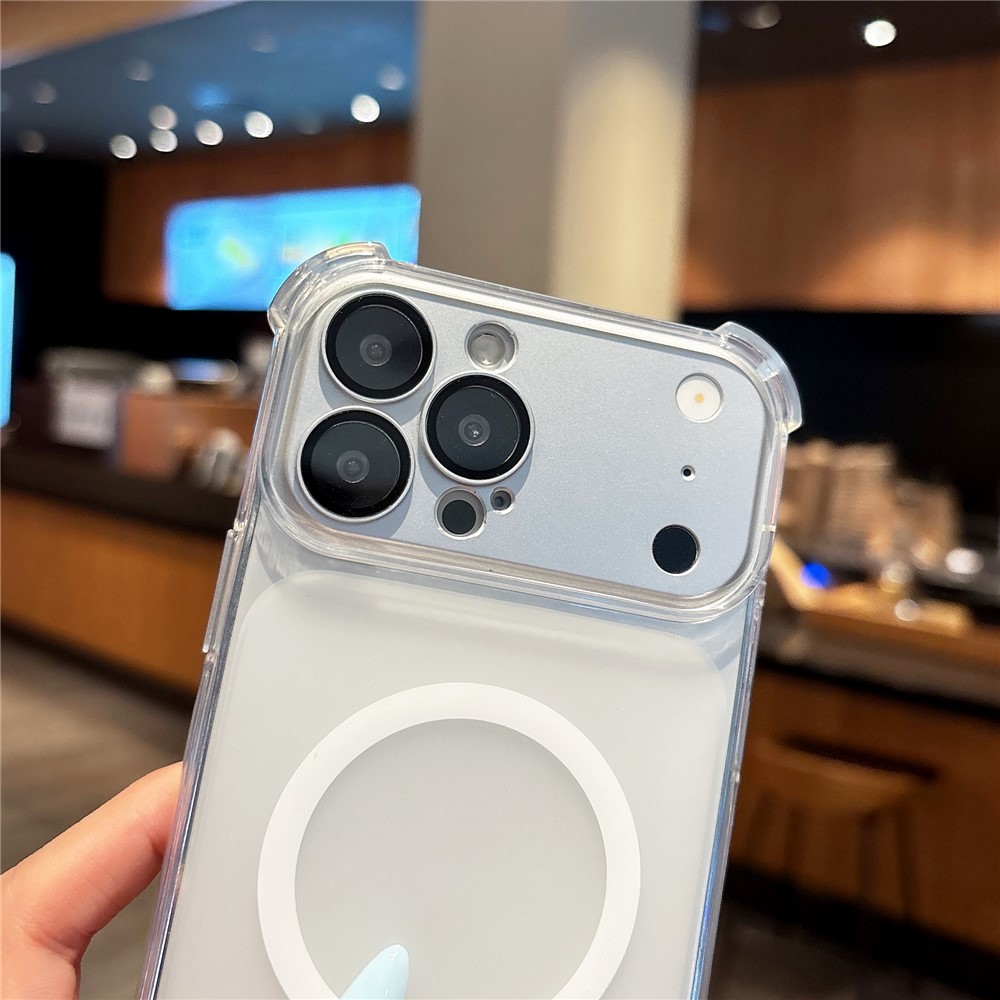 iPhone 18 Pro Max / 17 Pro Max magnetiskt TPU-fodral med avtagbart kameraskydd – transparent