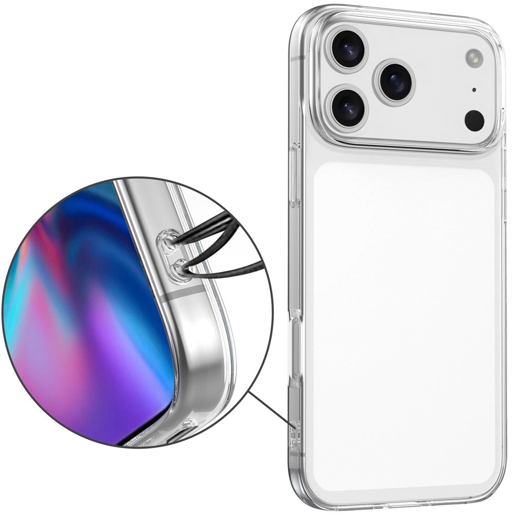 iPhone 18 Pro / 17 Pro TPU-skal med fingeravtrycksskydd – transparent