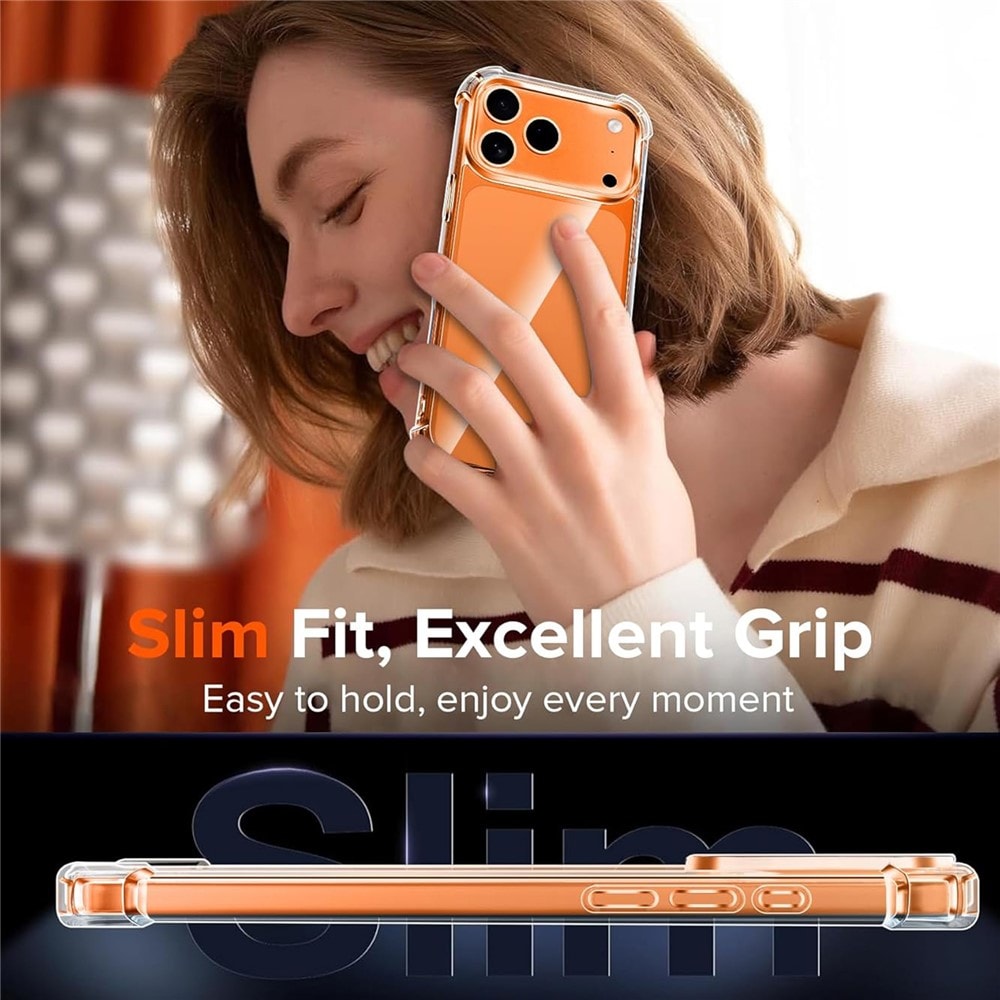 Hybridfodral i akryl och TPU för iPhone 18 Pro Max / 17 Pro Max med kameraskydd – genomskinligt