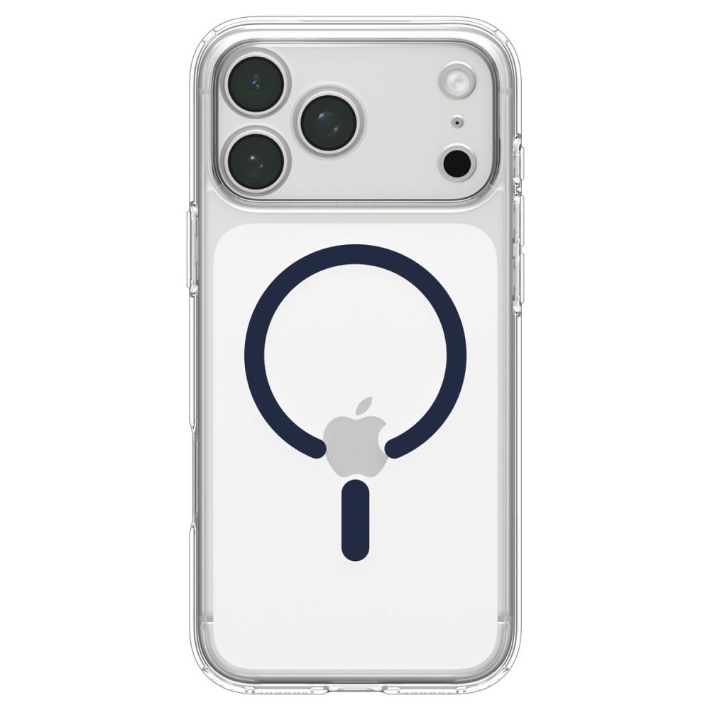 Spigen Ultra Hybrid MagSafe-fodral för iPhone 18 Pro / 17 Pro – Klar marinblå