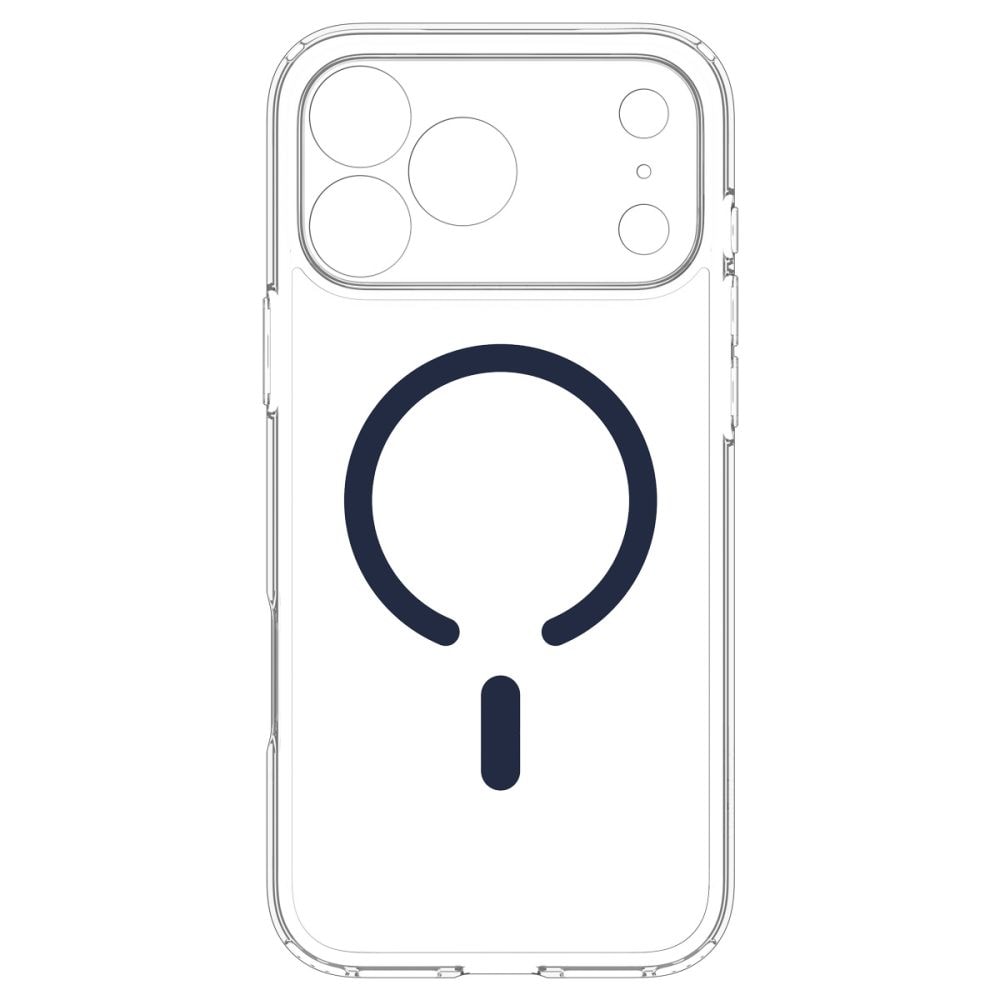 Spigen Ultra Hybrid MagSafe-fodral för iPhone 18 Pro / 17 Pro – Klar marinblå
