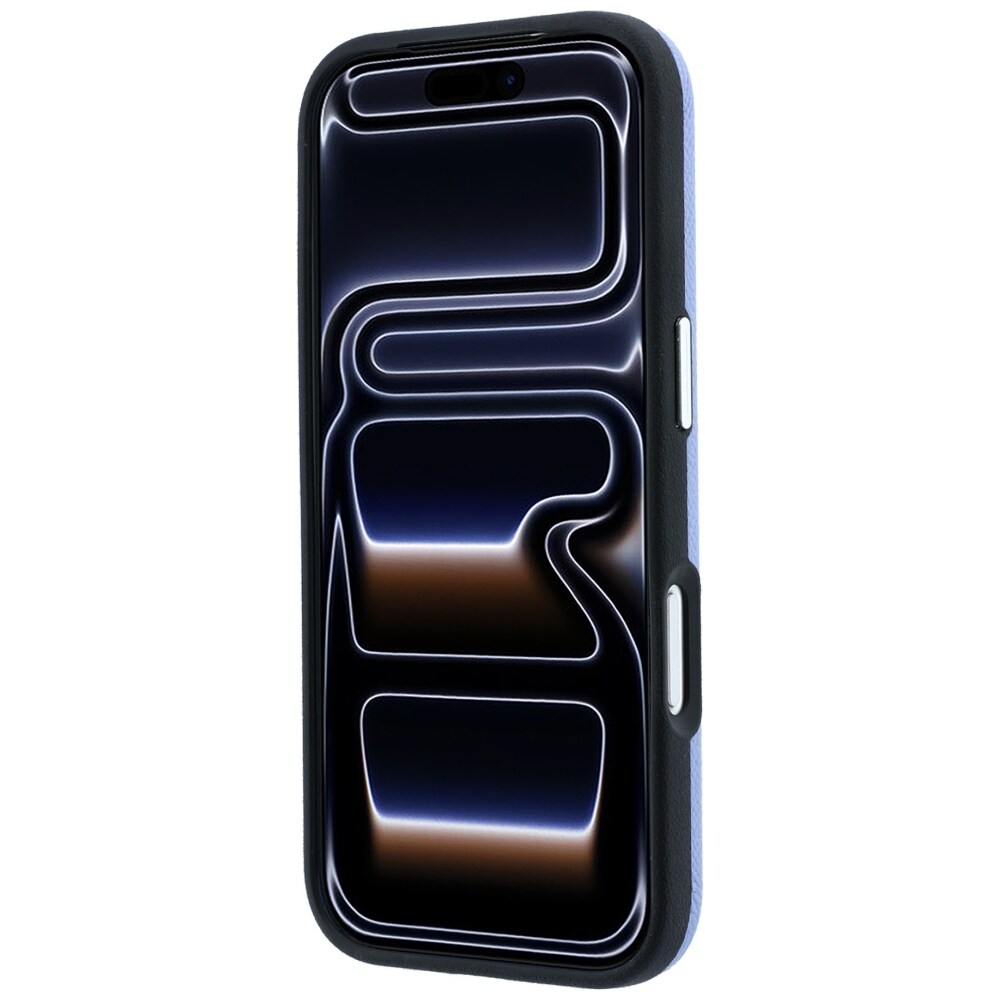 Karl Lagerfeld Grained Heads metallfodral med MagSafe för iPhone 18 Pro / 17 Pro – Blå