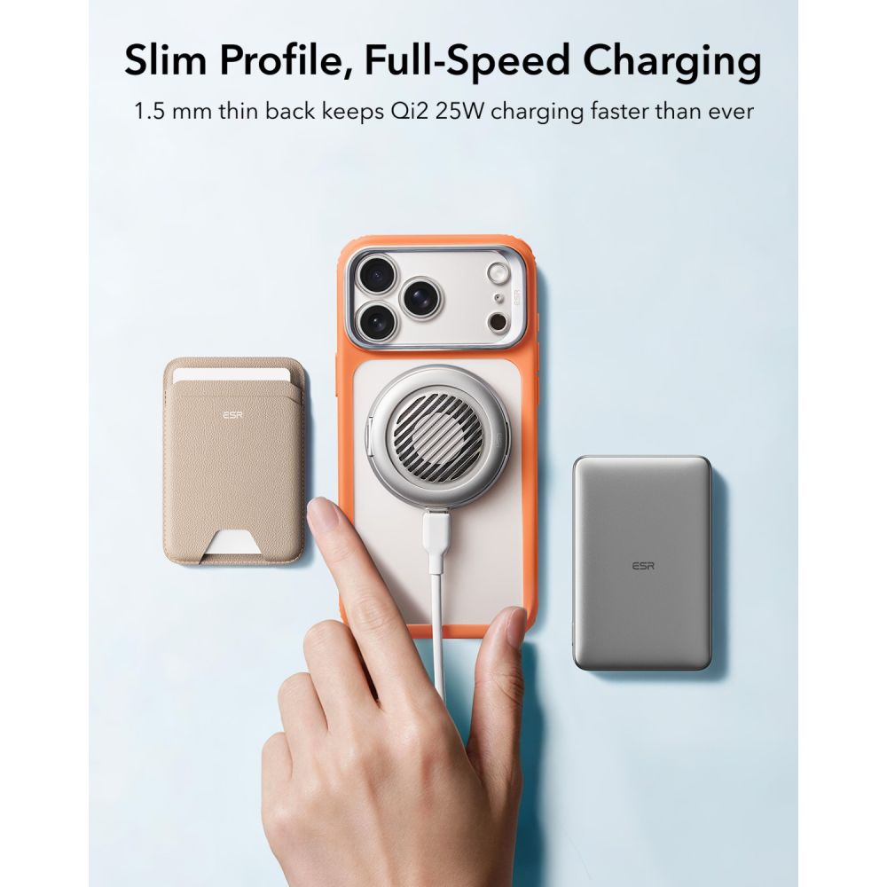 ESR Classic Hybrid-fodral med stöd och MagSafe för iPhone 18 Pro / 17 Pro – matt orange